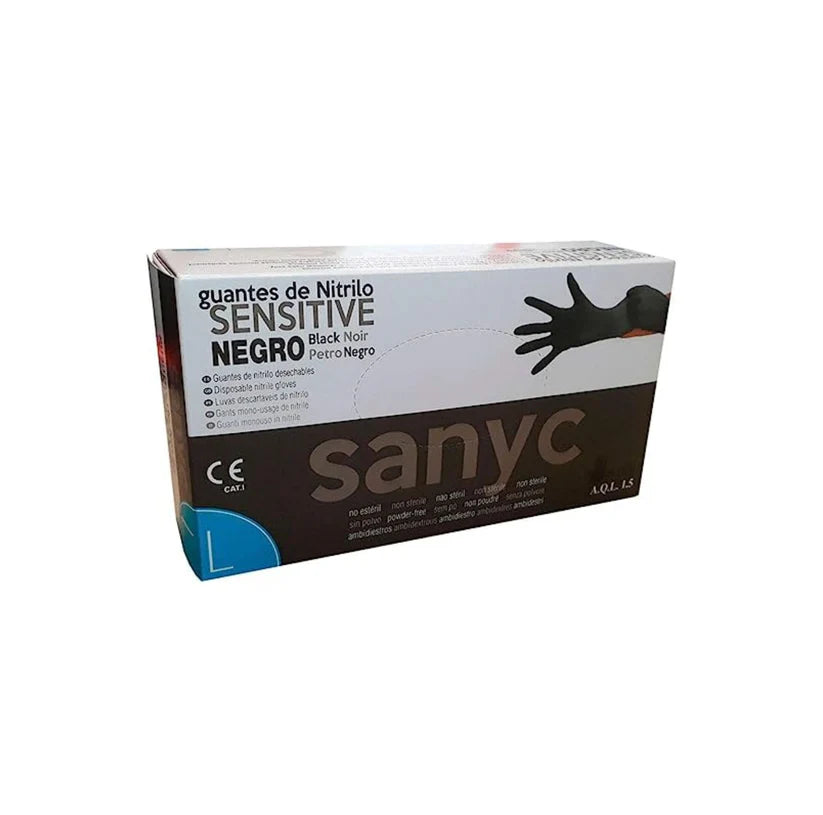 Luvas Sanyc 100und - Pretas